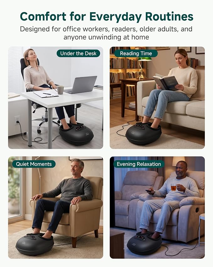 Snailax Shiatsu Foot Massager with Heat & Compression, Fits Men's Size 14 - Image 8