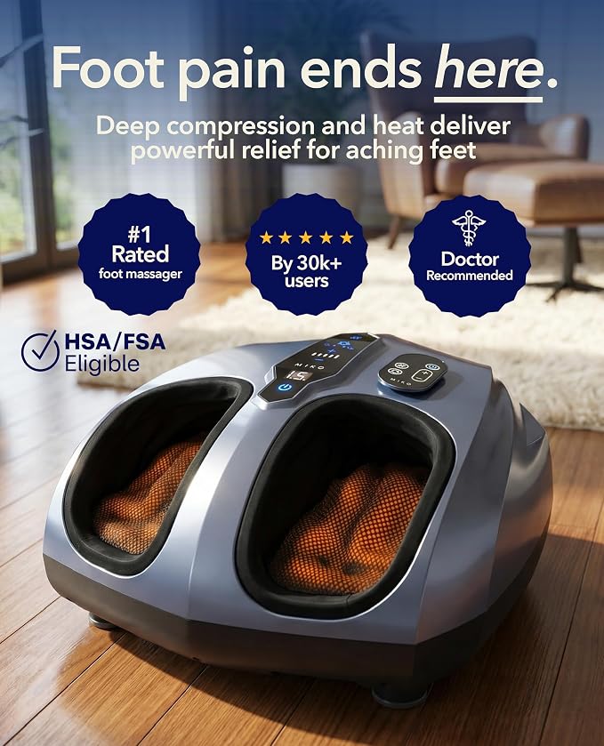 MIKO Shiatsu Foot Massager with Heat and Air Compression - Image 2