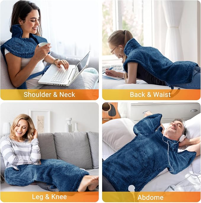 Massaging Heating Pad for Back, Neck and Shoulder Massager - Image 6