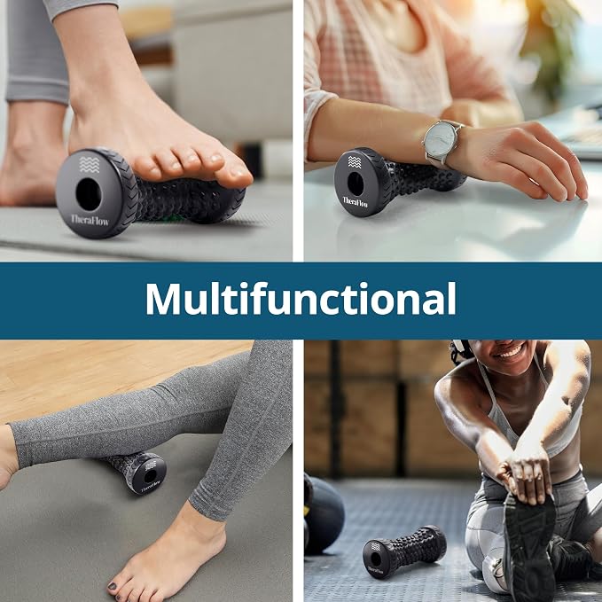 TheraFlow Foot Massager for Plantar Fasciitis Relief - Portable & Lightweight Foot Massager for Neuropathy Pain Relief for Feet, 360° Acupressure Nubs - Image 7