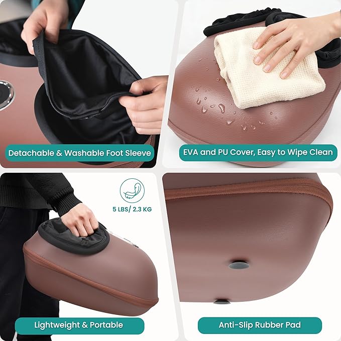 Nekteck Shiatsu Foot Massager with Heat & Air Compression Deep Kneading - Image 7