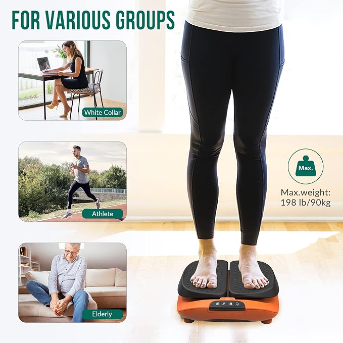 Snailax Vibration Foot Massager with Heat, App Control, Adjustable Vibration Electric Foot Massager Machine for Circulation, Plantar Fasciitis, Pain, Remote Control - Image 7
