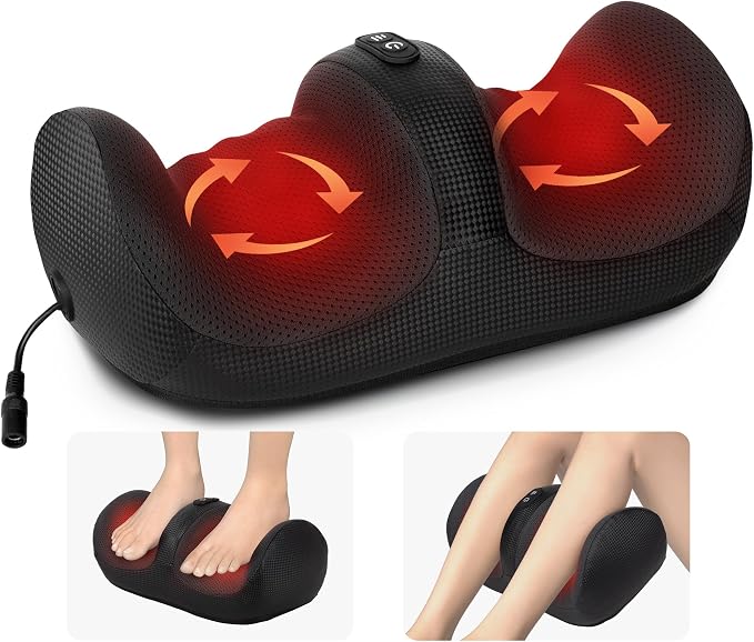 Medcursor Foot Massager with Heat - Foot and Calf Massager with Massage Roller, Deep Massage for Plantar Fasciitis, Pain Relief, Neuropathy, Relax for Home or Office Use (Not Cordless) by Medcursor