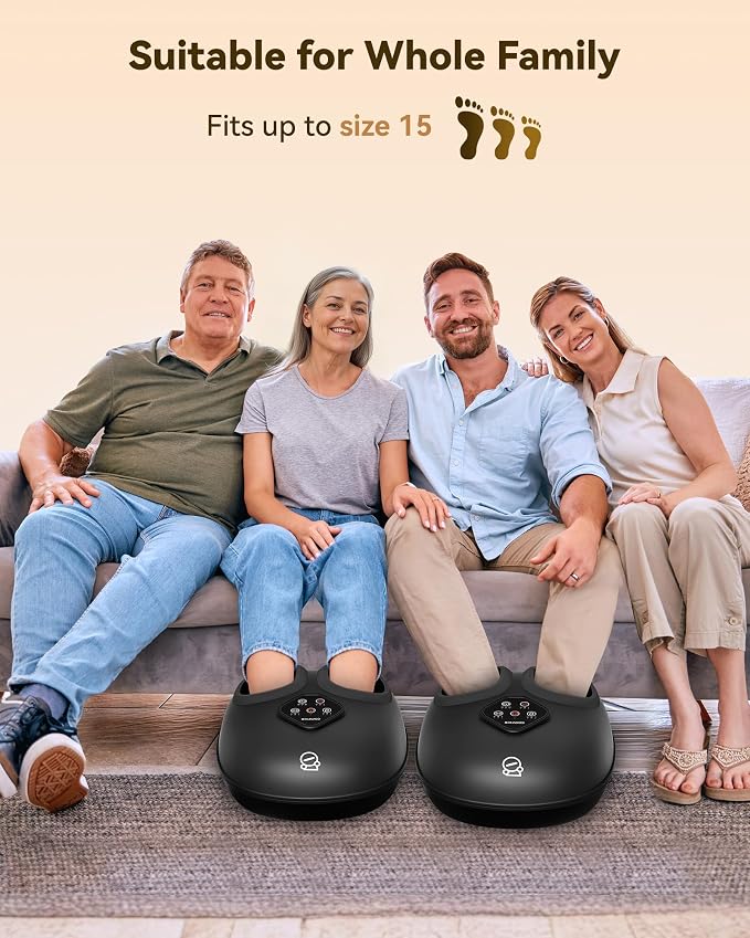 COMFIER 2026 Shiatsu Foot Massager with Heat,Compression,Kneading &Rolling,Foot Massager for Neuropathy,Plantar Fasciitis,Upgraded for Larger Feet Machine(Size 15),Home or Office,for Men Women - Image 3