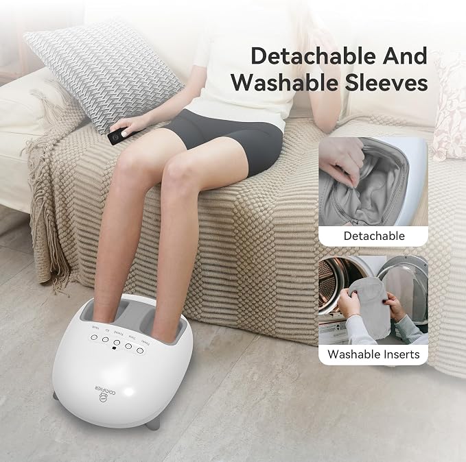 COMFIER Shiatsu Foot Massager with Heat, Kneading and Vibration Heated Foot Feet Massager for Neuropathy Plantar Fasciitis - Image 7