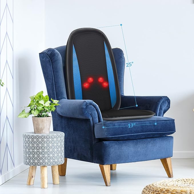 COMFIER Back Massager with Heat,Deep Tissue Kneading Massage Seat Cushion, Shiatsu Chair Pad for Neck for Home or Office use, Gift - Image 7