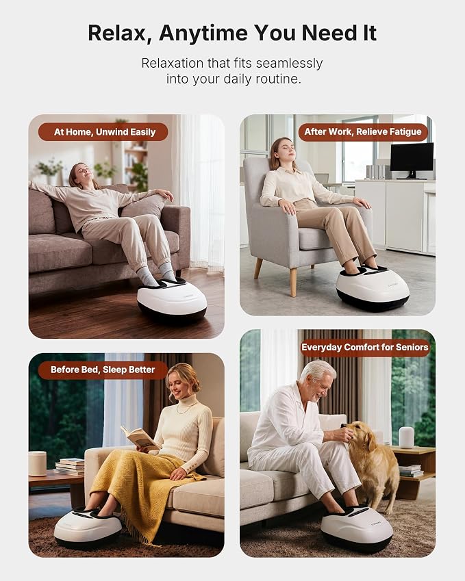KNQZE Shiatsu Foot Massager with Heat for Plantar Fasciitis, Birthday Gifts - Image 7