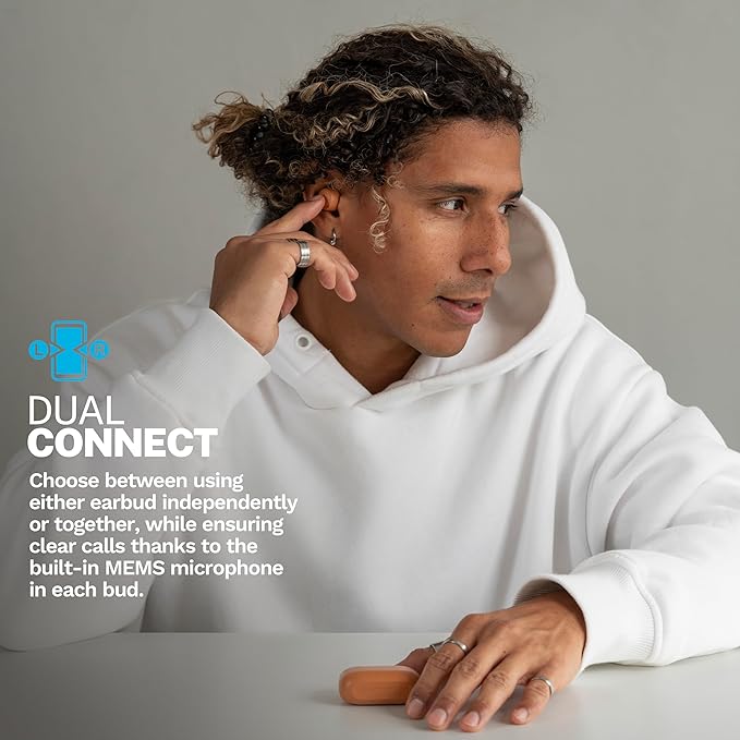 JLab, Go Air Pop+ Tones, True Wireless Earbuds, Bluetooth Earbuds with Microphone, Dual Connect, EQ3 Sound, 7572 W | In Ear Headphones, Bluetooth Earphones, 35H Playtime, Ear Buds with Microphone, USB-C Case, Dual Connect, EQ3 - Image 4