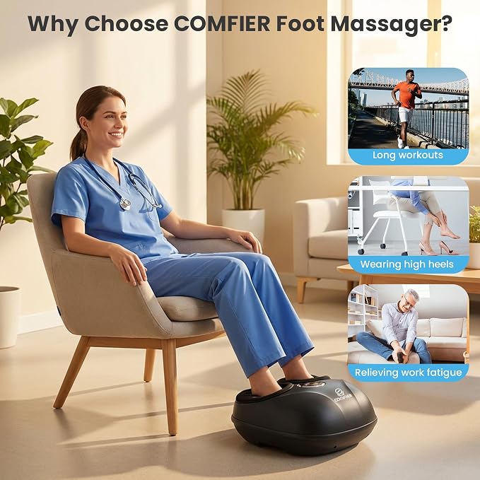 Shiatsu Foot Massager with Heat, FSA Eligible HSA, Deep Kneading Neuropathy - Image 2