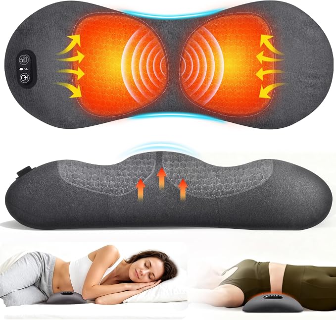 Rechargeable Lumbar Support Pillow, Triple Fusion Back Massager by POOL
