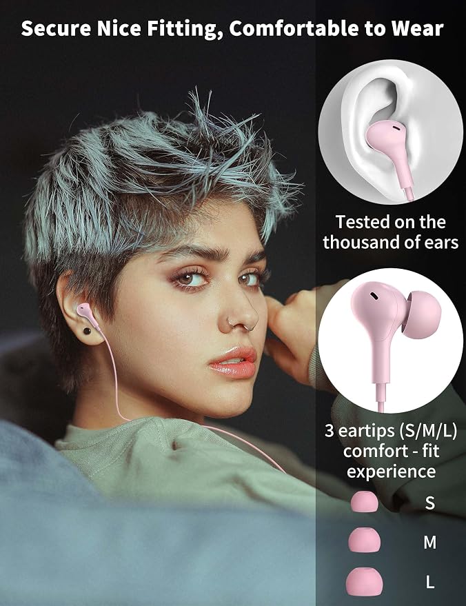 USB C Headphone for Samsung S26 S25 FE S24 A16 A17 Z Wired Earbuds Magnetic | in-Ear Type C Earphone with Microphone Volume Control Bass Stereo Noise Canceling for iPhone 17 Pro Max 16 16e 15 Pixel 10a 9 - Image 4