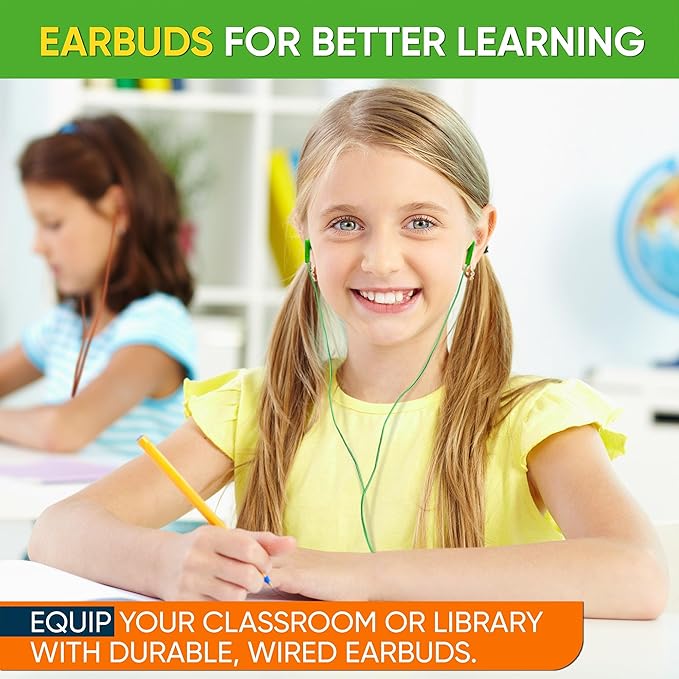 100 Pack Bulk Wired Earbuds, In Ear Headphones with 3.5mm Jack, 4ft Tangle Free Cable, Comfortable Fit, Affordable and Cost Effective, Ideal for School Classroom Testing Students Events Groups, Black - Image 4