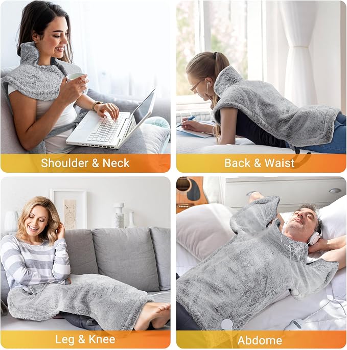 Massaging Heating Pad for Neck Shoulders and Back Massager - Image 6