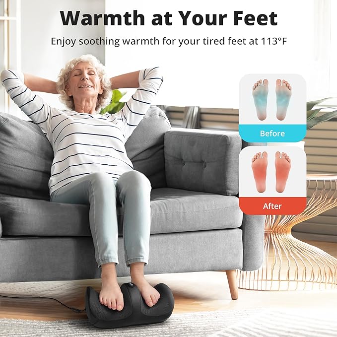 Medcursor Foot Massager with Heat - Foot and Calf Massager with Massage Roller, Deep Massage for Plantar Fasciitis, Pain Relief, Neuropathy, Relax for Home or Office Use (Not Cordless) - Image 5