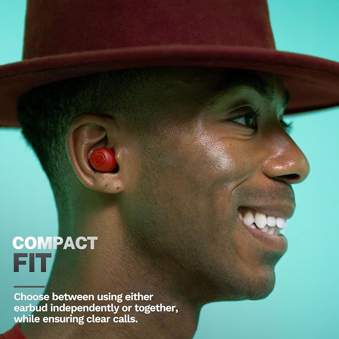 JLab Go Air Pop+ True Wireless Earbuds, Bluetooth 5.3 in Ear Headphones with Microphone, 35H Playtime, USB-C Charging Case, Dual Connect, EQ3 Sound, Rose - Image 6