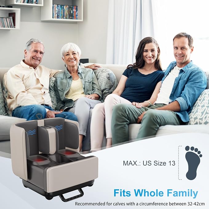 COMFIER 2-in-1 Shiatsu Foot Massager&Foot Rest,Foot and Calf Massager with APP Control,Heated Feet Massager for Foot Pain Relief,Gifts for Men Women - Image 7