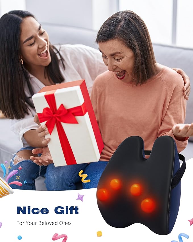Shiatsu Neck and Back Massager with Heat, Neck and Shoulder Massagers, Deep Tissue Kneading Massage Pillow for Lower Back, Shoulder, Leg Muscle Pain Relief, Relax Christmas Gift for Woman Man Dad Mom - Image 9