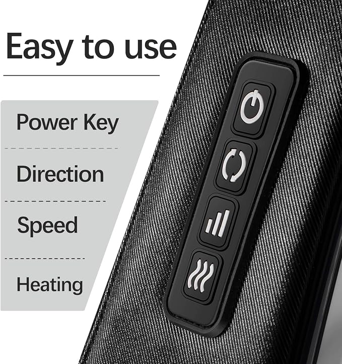 Mirakel Shiatsu Neck & Back Massager with Heat for Pain Relief Deep Tissue - Image 2