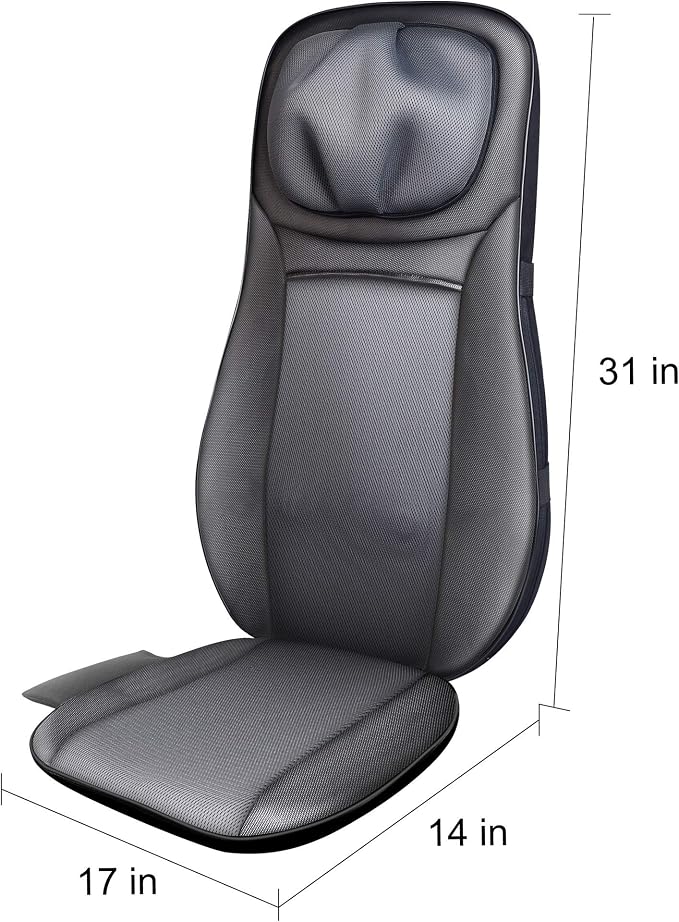 Snailax Chair Back Massager with Heat - Shiatsu Pad, 12 Massage Balls & 3D/4D Mode - Portable Electric Cushion for Shoulder, Leg, Back Pain Relief - Home, Office, Car Use - Image 7