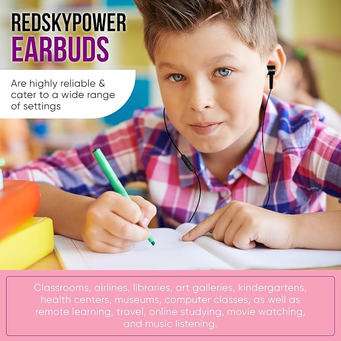 400 Pack Bulk Wired Earbuds with Microphone, In Ear Headphones 3.5mm Jack, 4ft Tangle Free Cable, Comfortable Fit, Affordable and Cost Effective, Ideal for School Classroom Testing Students, Black - Image 5