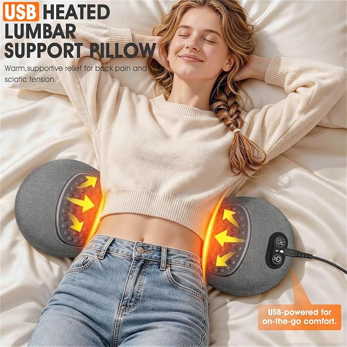 3-in-1 Electric Lumbar Support Pillow,Triple Fusion Back Massager - Image 5