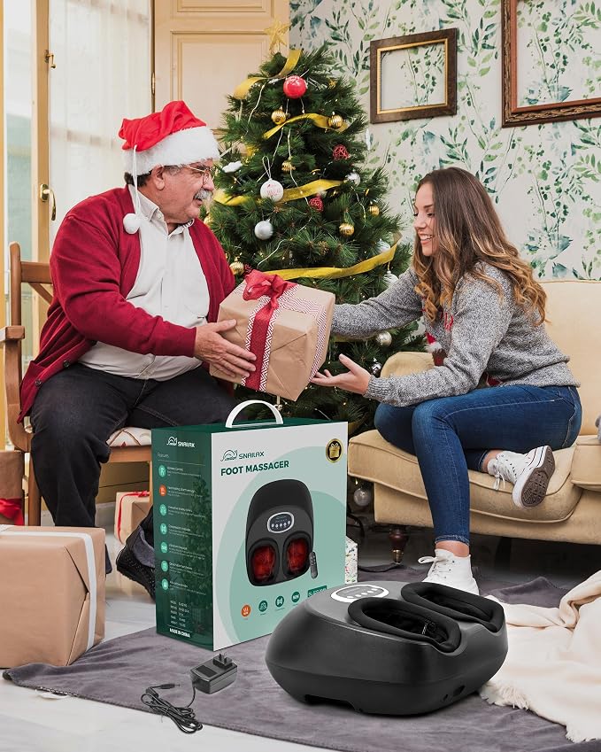 Snailax Shiatsu Foot Massager Machine with Soothing Heat, Deep Kneading, Air Compression, Improve Blood Circulation and Foot Wellness,Relax for Home or Office Use - Image 7