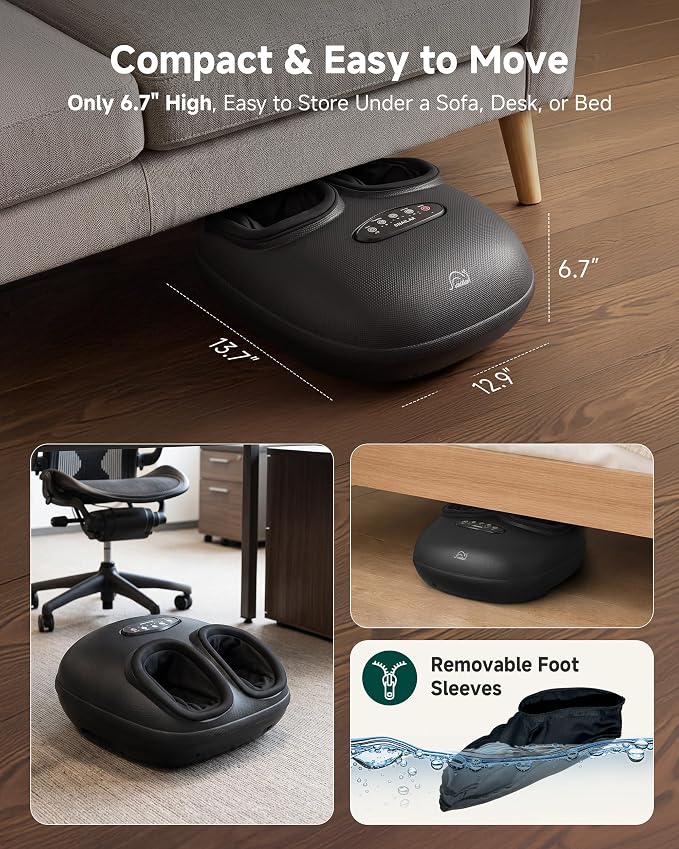 Snailax Foot Massager with Heat, Shiatsu, Compression, Vibration, Rolling - Image 7