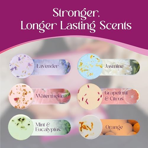 Aromatherapy Shower Steamers Gift Set – 12 Spa Tablets, 6 Scents (Lavender, Mint & Eucalyptus, Jasmine, Watermelon, Grapefruit & Orange) – Relaxation & Stress-Relief Self-Care Gifts for Women - Image 6