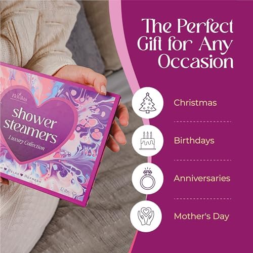 Aromatherapy Shower Steamers Gift Set – 12 Spa Tablets, 6 Scents (Lavender, Mint & Eucalyptus, Jasmine, Watermelon, Grapefruit & Orange) – Relaxation & Stress-Relief Self-Care Gifts for Women - Image 3