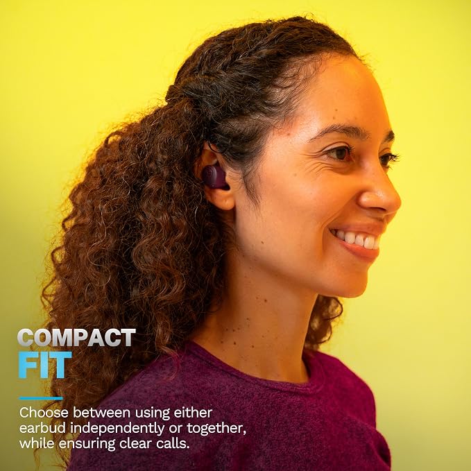 JLab Go Air Pop+ True Wireless Earbuds, in Ear Headphones, Bluetooth Earphones, 35H Playtime Ear Buds, Bluetooth Earbuds with Microphone, USB-C Charging Case, Dual Connect, EQ3 Sound, Violet | Wireless Earphones, IP55 True Wireless Earbuds with Microph... - Image 6