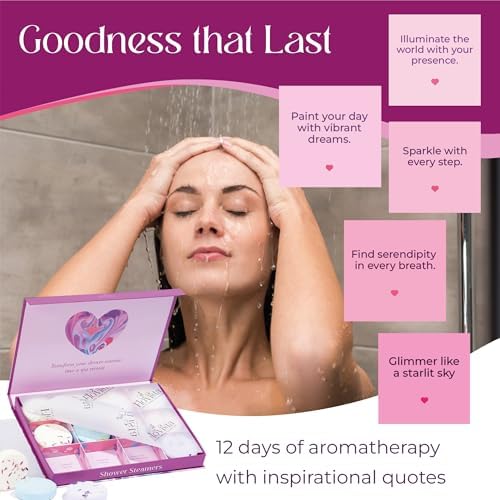 Aromatherapy Shower Steamers Gift Set – 12 Spa Tablets, 6 Scents (Lavender, Mint & Eucalyptus, Jasmine, Watermelon, Grapefruit & Orange) – Relaxation & Stress-Relief Self-Care Gifts for Women - Image 5